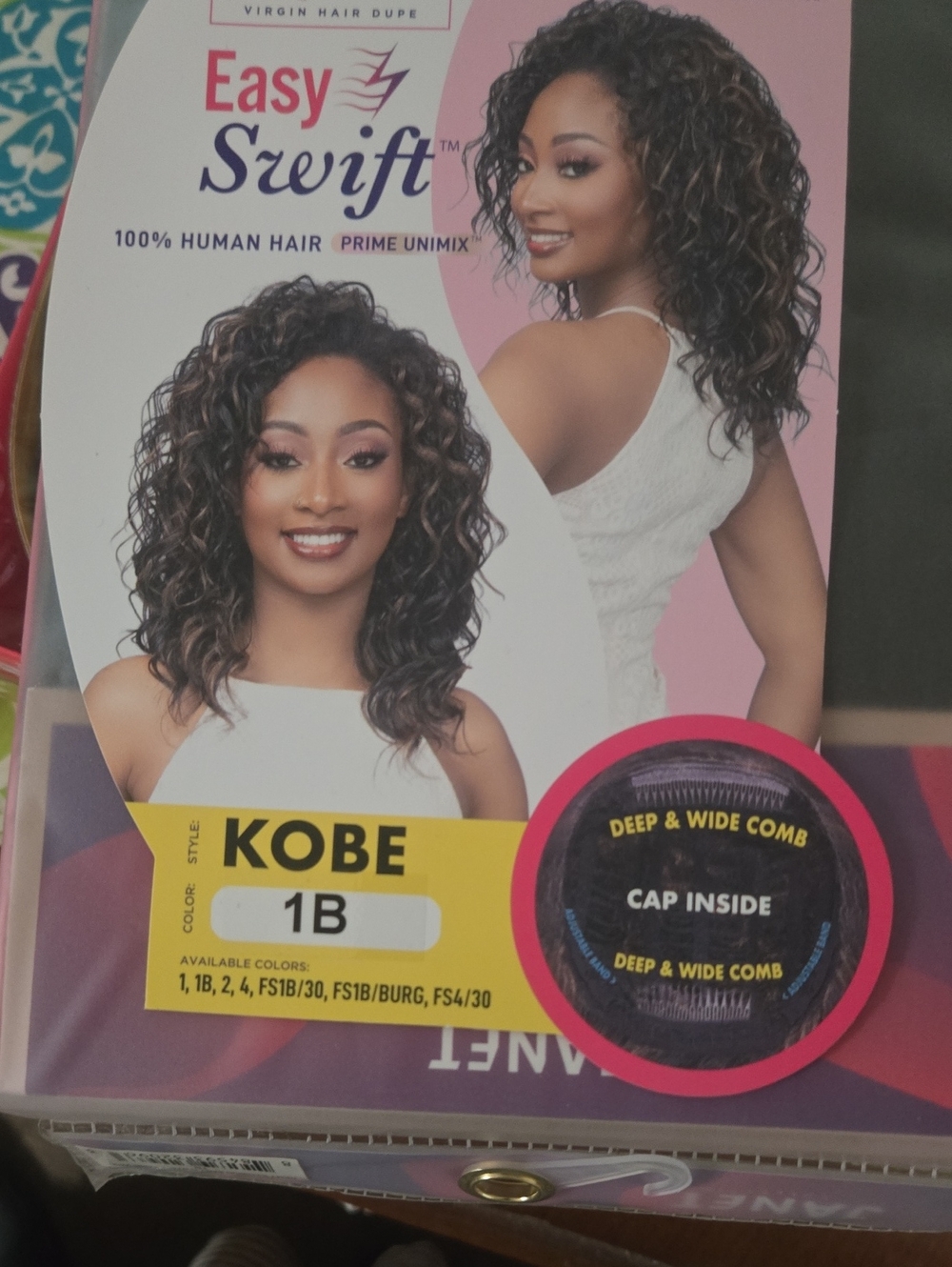 KOBE 1B Human Hair Wig - Natural Black